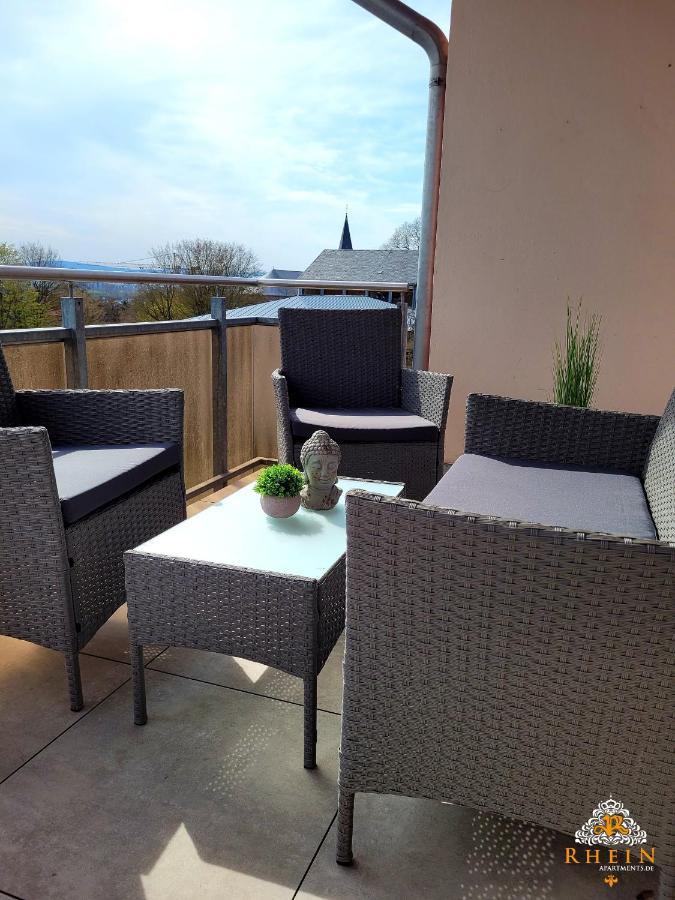 Top Modernes Rhein Apartment Vallendar mit Balkon Exterior foto